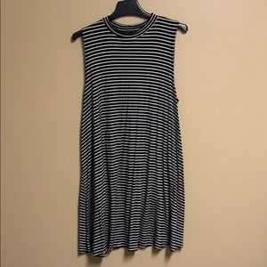 Striped knee length dress